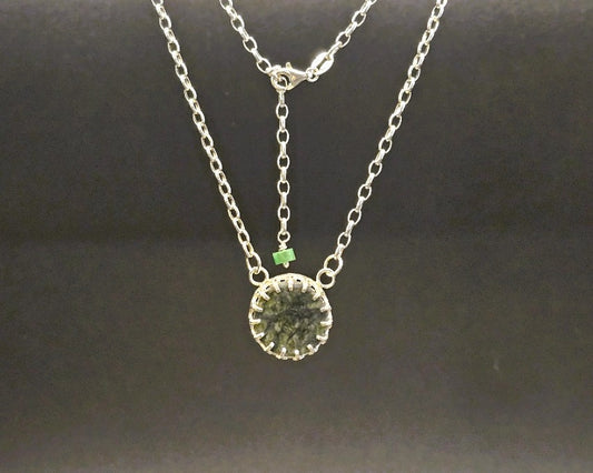 Hand Crafted Pounamu & Sterling Silver Necklace