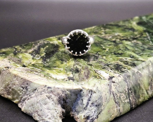 Hand Crafted Pounamu & Sterling Silver Ring