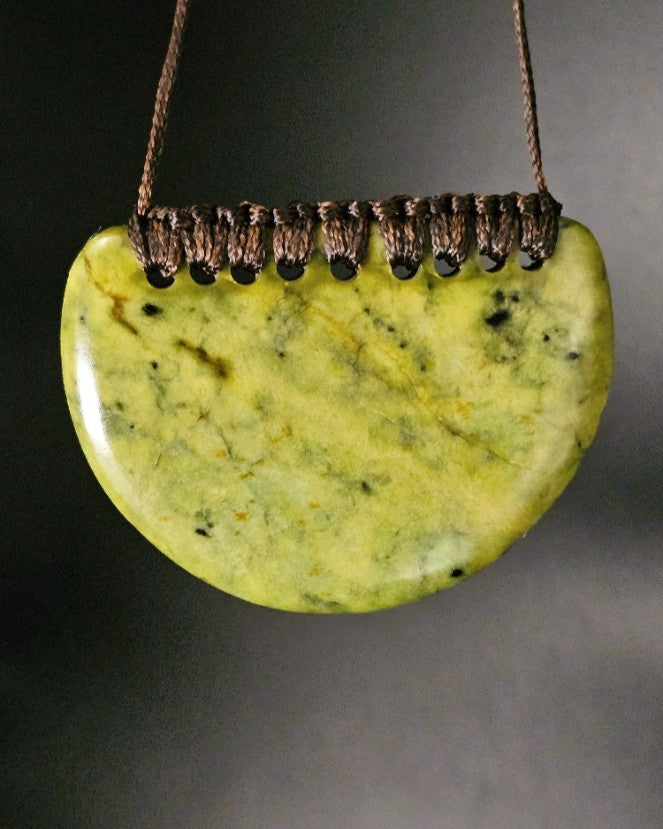Hand Carved Pounamu Kōuma - Breastplate