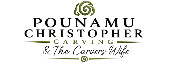Pounamu Christopher Carving & the Carvers Wife