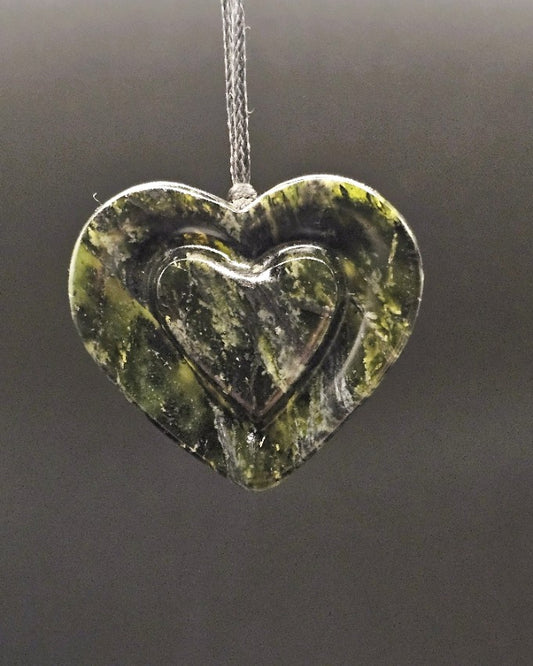 Hand Carved Pounamu Heart