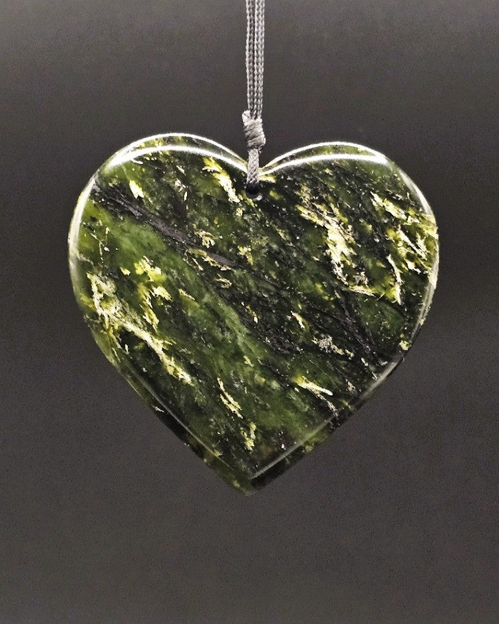 Hand Carved Pounamu Heart