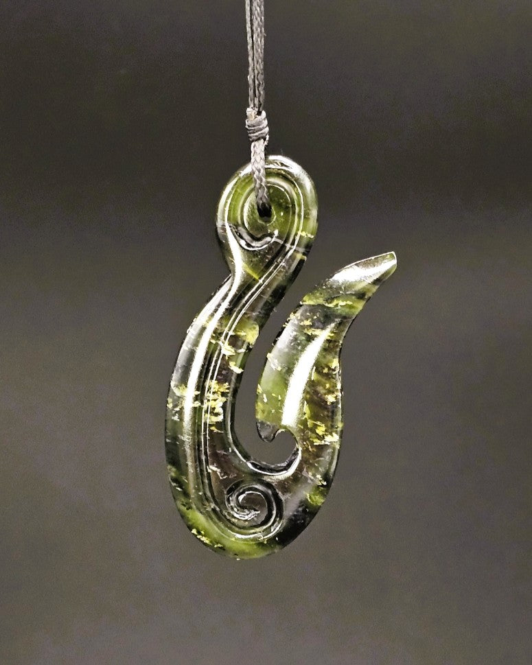 Hand Carved Pounamu Hei Matau