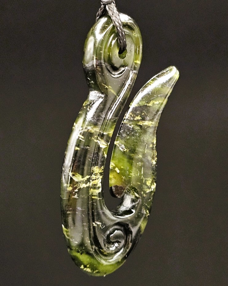 Hand Carved Pounamu Hei Matau