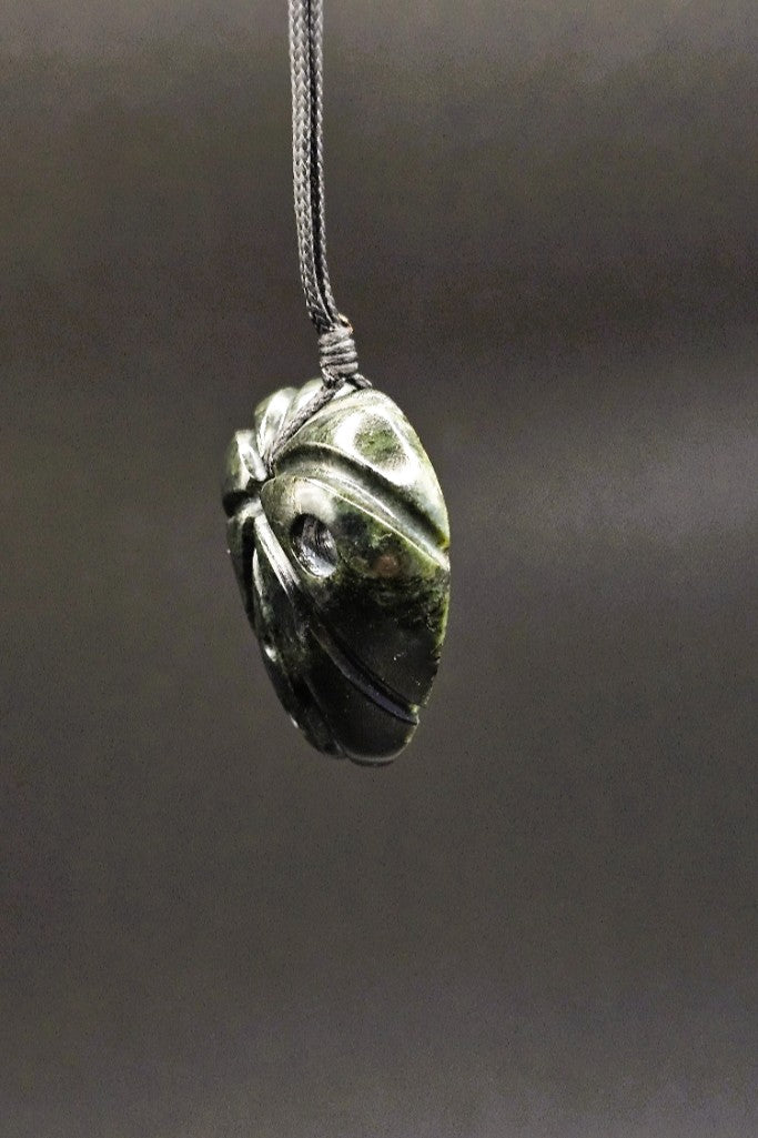 Hand Carved Pounamu Kawakawa Leaf