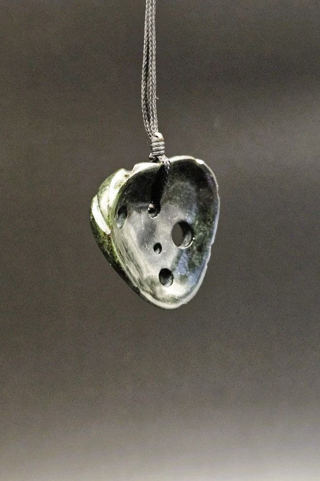 Hand Carved Pounamu Kawakawa Leaf