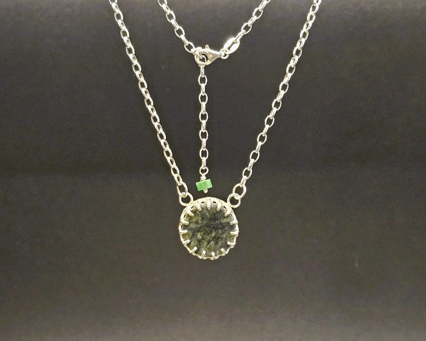 Hand Crafted Pounamu & Sterling Silver Necklace