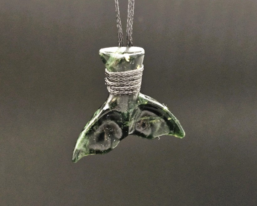 Hand Carved Pounamu Whale Tail